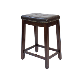 Jilphar Furniture Solid Wooden Stool with Leather Seating JP1010