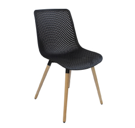 Jilphar Fiber Plastic Dining Chair with Wooden Legs JP1036