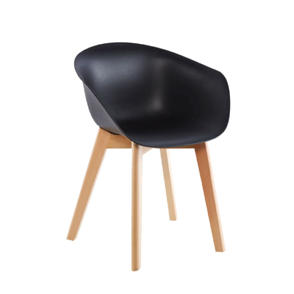 Jilphar Furniture PP Dining Chair with Wooden Legs JP1045A