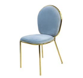 Jilphar Furniture  Velvet Dining Chairs with Golden Metal Leg JP1094