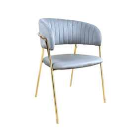 Jilphar Furniture Grey Velvet Accent Chair JP1096A