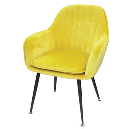 Jilphar Furniture Readymade Yellow Velvet Living Room Chair JP1181A