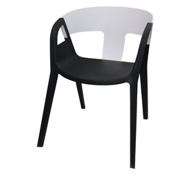 Jilphar Furniture Modern Style Fiber Plastic Chair with Armrest in Black- JP1276C
