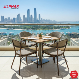 Jilphar Furniture Outdoor 4+1 Sophisticated Dining Set JP1289 & 2460