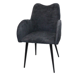 Jilphar Furniture Modern Polyester Fabric Dining Chair with Coated Steel Leg Grey - JP1301A