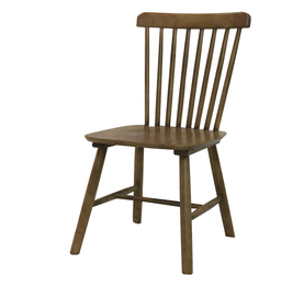 Jilphar Oiled Walnut Wood Spindle Back Dining Chairs, JP1307