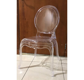 Jilphar Furniture Oval Back Design Transparent Dining Chair JP1388