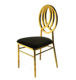 Jilphar Furniture Stainless Steel Gold Black chair JP1402