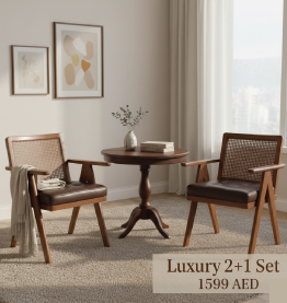 Jilphar Furniture Luxury 2+1 Solid Wood Dining Set JP1403 / JP2345B