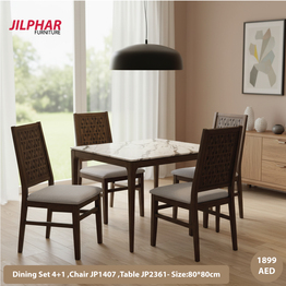 Jilphar Furniture Modern Solid Wood 4+1 Dining Set JP1407 & JP2361
