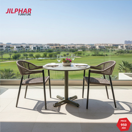 Jilphar Furniture Outdoor 2+1 Modern Dining Set JP1436 & JP2463