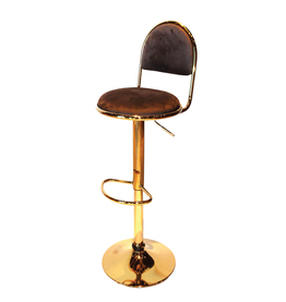 Jilphar Furniture Velvet Swivel Golden Bar Chair JP1439