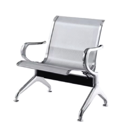 Jilphar Furniture Premium Stainless Steel Single-Seater Waiting Chair with Armrests 1489A