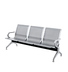 Jilphar Furniture Premium Stainless Steel Three-Seater Waiting Chair with Armrests 1489C