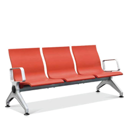 Jilphar Furniture Modern 3-Seater Waiting Chair with Armrests – Orange JP1491A