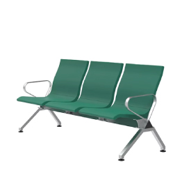 Jilphar Furniture 3-Seater Armed Waiting Chair Green– Sleek & Durable Design JP1492A