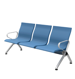 Jilphar Furniture 3-Seater Armed Waiting Chair Light Blue – Sleek & Durable Design JP1492C