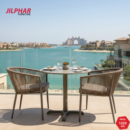 Jilphar Furniture Outdoor 2+1 Stylish Dining Set JP1508 & JP2463