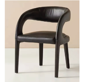 Jilphar Furniture Contemporary Curved-Leather Accent Chair JP1512