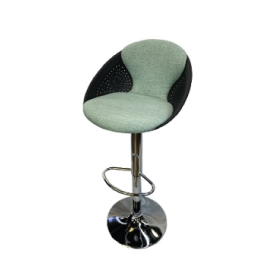 Jilphar Furniture Modern Adjustable Bar Stool with Chrome Base and Cushioned Seat – Mint Green and Black JP1519A