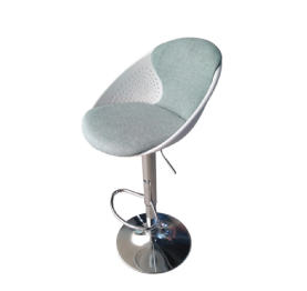 Jilphar Furniture Modern Adjustable Bar Stool with Chrome Base – White & Light Green Finish JP1519B