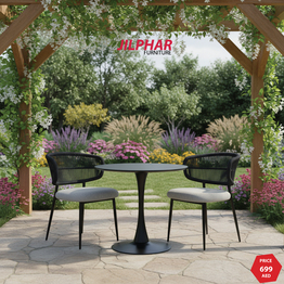 Jilphar Furniture Outdoor 2+1 Elegant Dining Set JP1527 & JP2147B