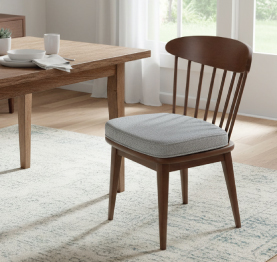 Jilphar Furniture Solid Wood Dining Chair – Classic Spindle Back Design JP1530