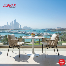 Jilphar Furniture Outdoor 2+1 Elegant Dining Set JP1541 & 2146B