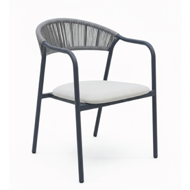 Jilphar Furniture Modern PE Rope Grey Dining Armchair JP1559