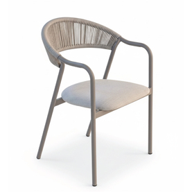 Jilphar Furniture Modern PE Rope Off White Dining Armchair JP1560