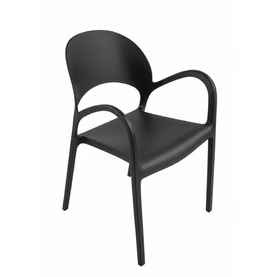 Jilphar Furniture Sleek Polypropylene Black Armchair JP1569A