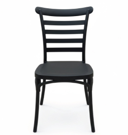 Jilphar Furniture Iconic Black Ladderback Bistro Chair JP1570A