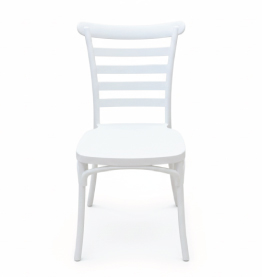 Jilphar Furniture Iconic White Ladderback Bistro Chair JP1570B