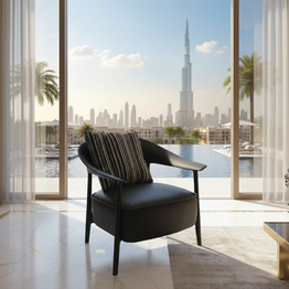 Jilphar Furniture Sculpted Elegant Armchair Dark Brown JP1572A