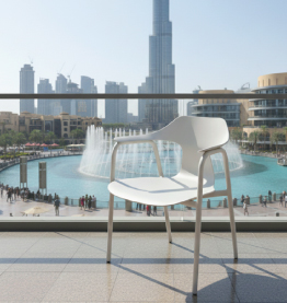 Jilphar Furniture Minimalist Polypropylene White Chair with Metal Frame JP1575B