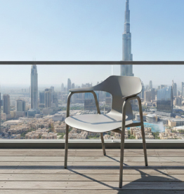 Jilphar Furniture Minimalist Polypropylene Grey Chair with Metal Frame JP1575C