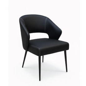 Jilphar Furniture Contemporary Black Accent Leather Chair JP1577