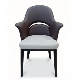 Jilphar Furniture Contemporary Leather Chair with Metal Legs JP1578