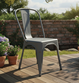 Jilphar Furniture Contemporary Grey Plastic Chair JP1584C