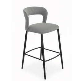 Jilphar Furniture Modern Curved Bar Stool with Tapered Metal Legs JP1589