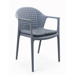 Jilphar Furniture Ergonomic Polypropylene Dark Grey Armchair JP1593C