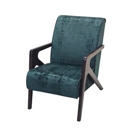 Jilphar Furniture Contemporary Customizable Upholstery Contemporary Armchair & Glossy Brown Frame JP1617C