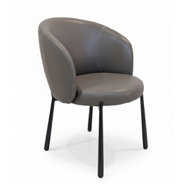 Jilphar Furniture The Luxe Barrel Coffee color Dining Chair JP1620B