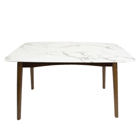 Jilphar Furniture Modern Marble Dining Table with Wooden Legs JP2191