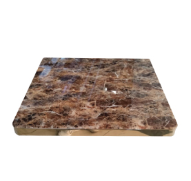 Jilphar Furniture Tempered Glass Table Top with Golden Edges – 80x80 cm JP2214