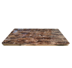 Jilphar Furniture Tempered Glass Table Top with Golden Edges – 120x70 cm JP2215