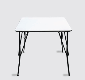 Jilphar Furniture Modern Square White Wooden Table with Metal Legs JP2274A