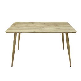 Jilphar Furniture Modern Rectangular Dining Table – Natural Oak & Metal JP2279B