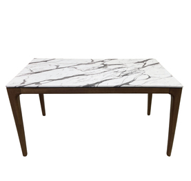 Jilphar Furniture 6 seater Dining Table White Texture  Top (135*80*75cm) JP2359