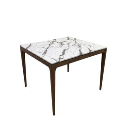 Jilphar Furniture 4 seater Dining Table with White Texture  Top (80*80*75cm) JP2361